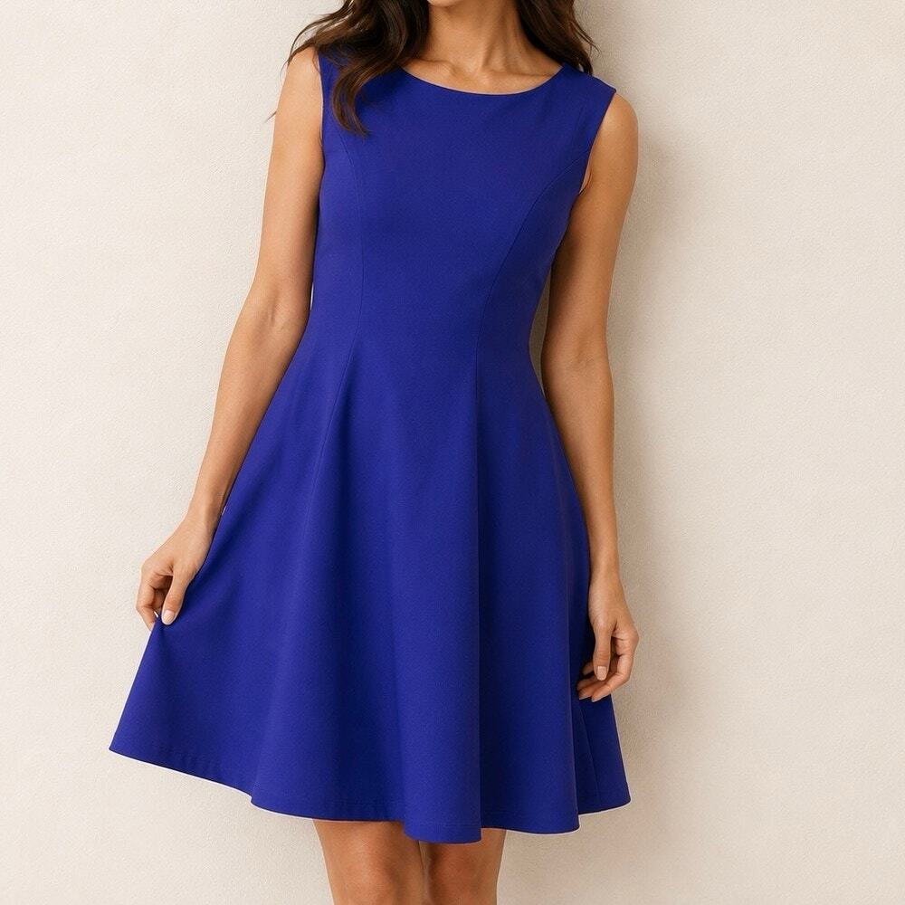 Rebecca Taylor Caley Sapphire Blue Ponte Dress Size 6 NWOT Cocktail Office Siren